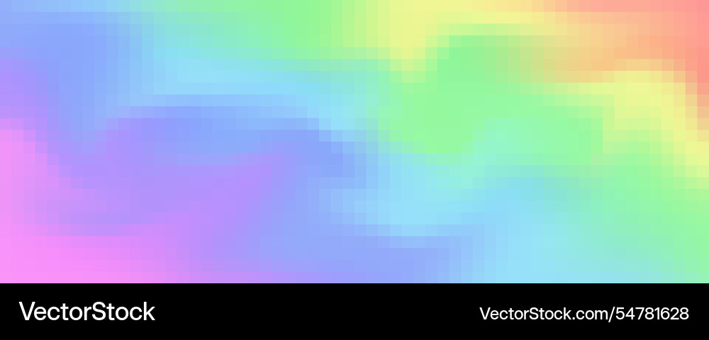 Pixel Rainbow Gradient Square Pattern vector image