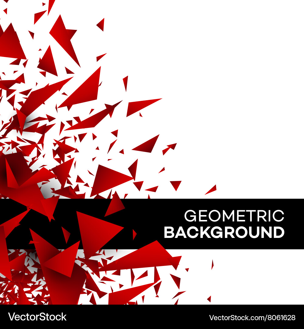 Red Polygon Abstract Background vector image