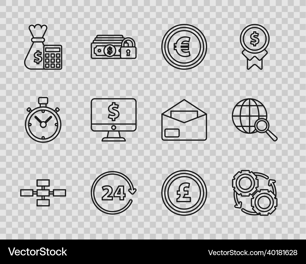 Set line business hierarchy organogram chart Set line business hierarchy organogram chart vector image