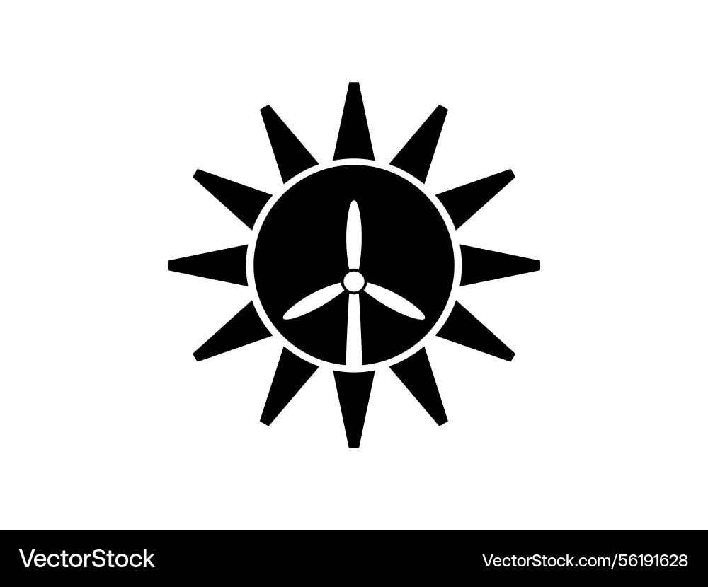 Sustainable energy icons silhouettes Sustainable energy icons silhouettes vector image