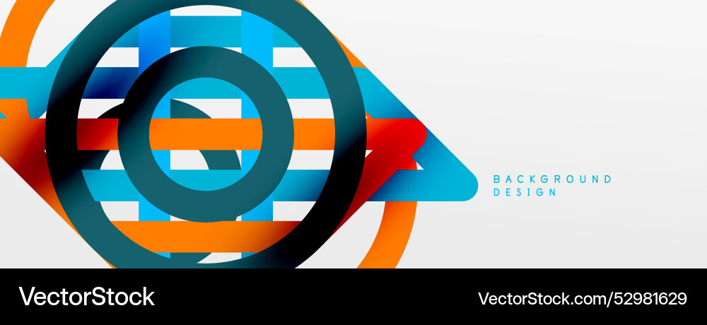 Abstract background - colorful circle lines Vector Image