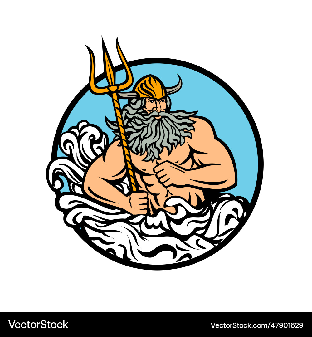 Aegir hler or gymir god of the sea in norse Vector Image