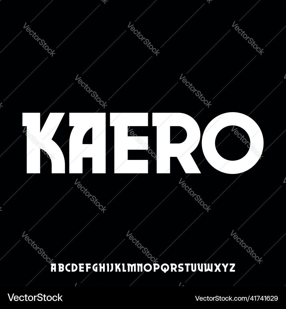 Bold Alphabet Font Display vector image