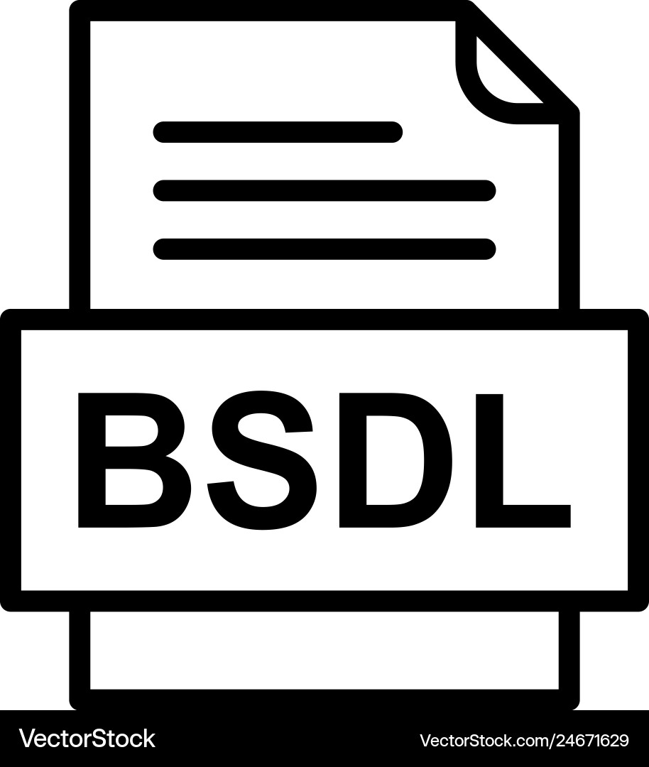 Bsdl file document icon vector image