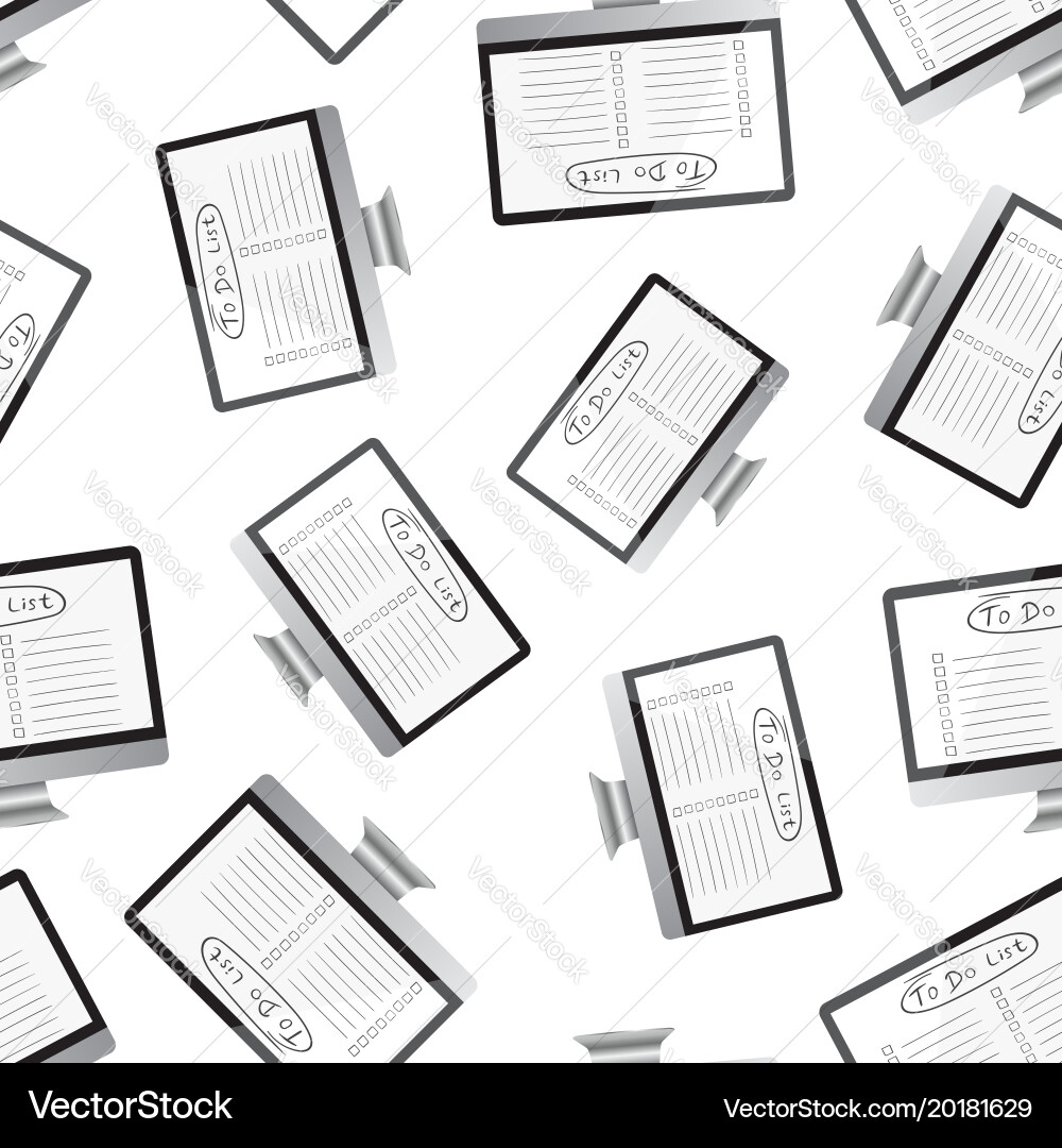 Businessman to do list checklist with computer vector image