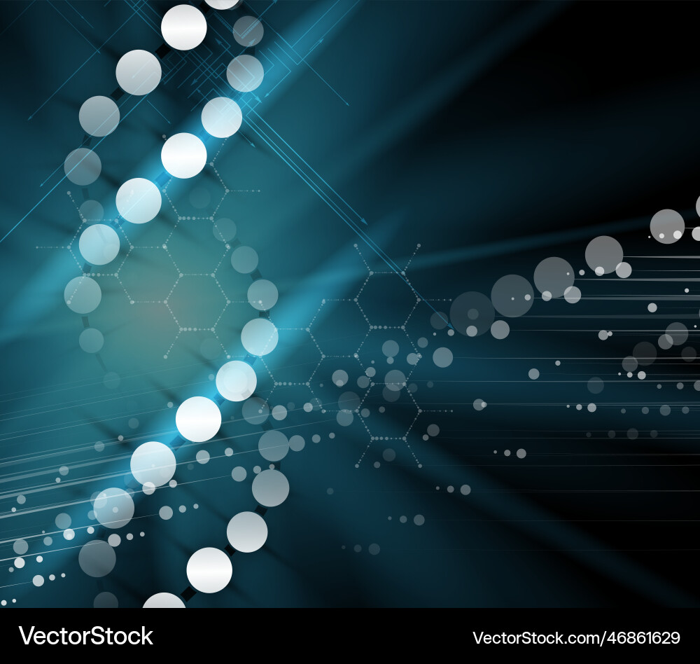 Dna and medical technology background Dna and medical technology background vector image