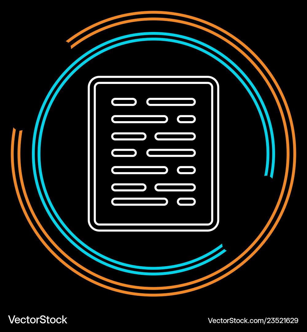 Document list - paper icon web page symbol Vector Image