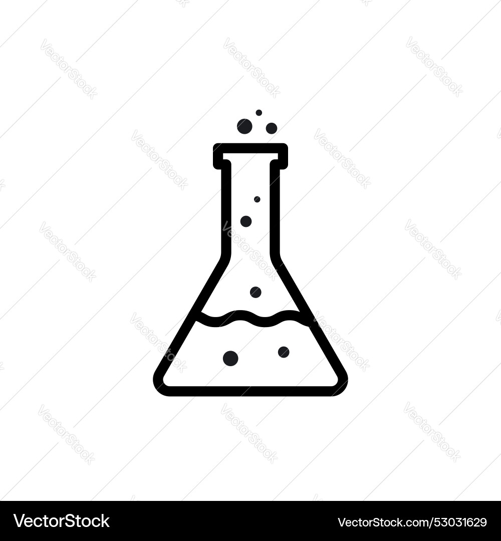 Flask icon isolated on white background Flask icon isolated on white background vector image