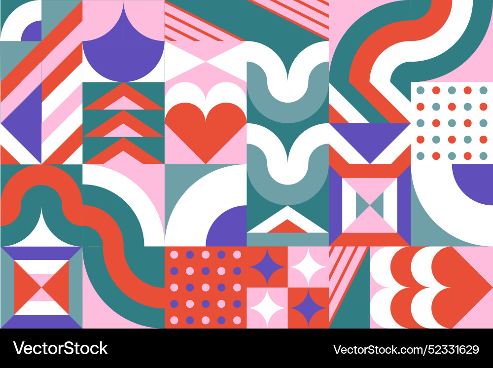 Flat design geometric pattern background Vector Image