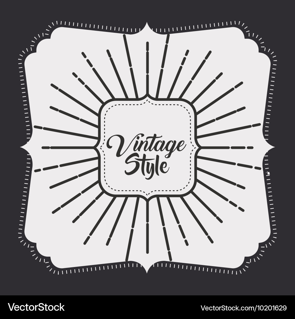 Frame retro style icon isolated design Vector Image