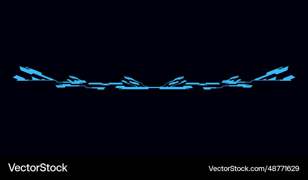 Futuristic hud header or footer interface element Futuristic hud header or footer interface element vector image