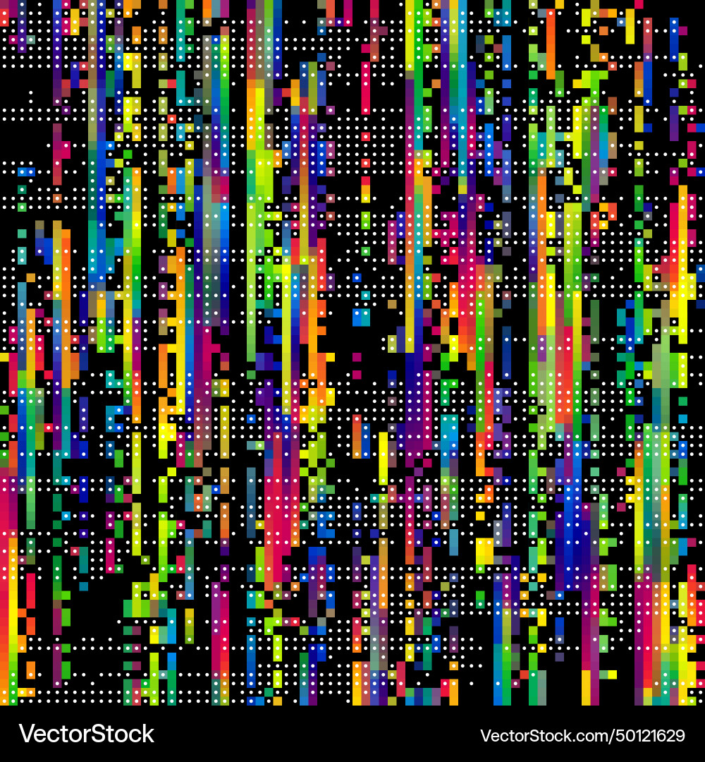 Geometric abstract pixel art pattern Vector Image