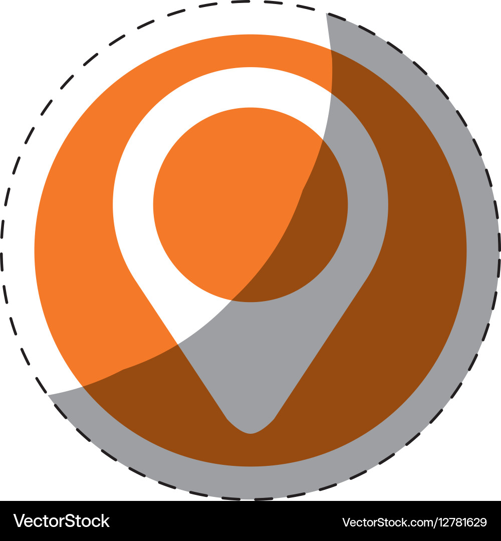 Gps pin button thumbnail icon image vector image