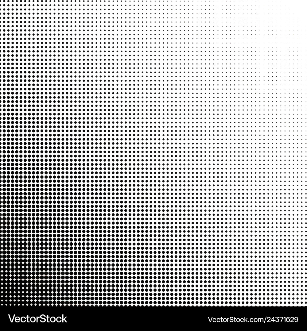 Halftone dots gradient point at 45 degrees Halftone dots gradient point at 45 degrees vector image