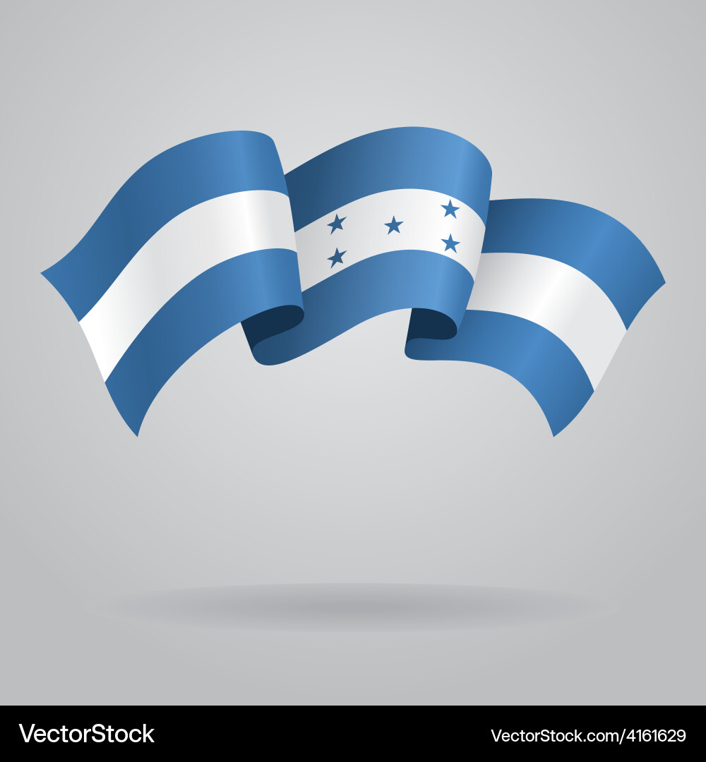 Honduras Flag Waving Royalty Free Vector Image