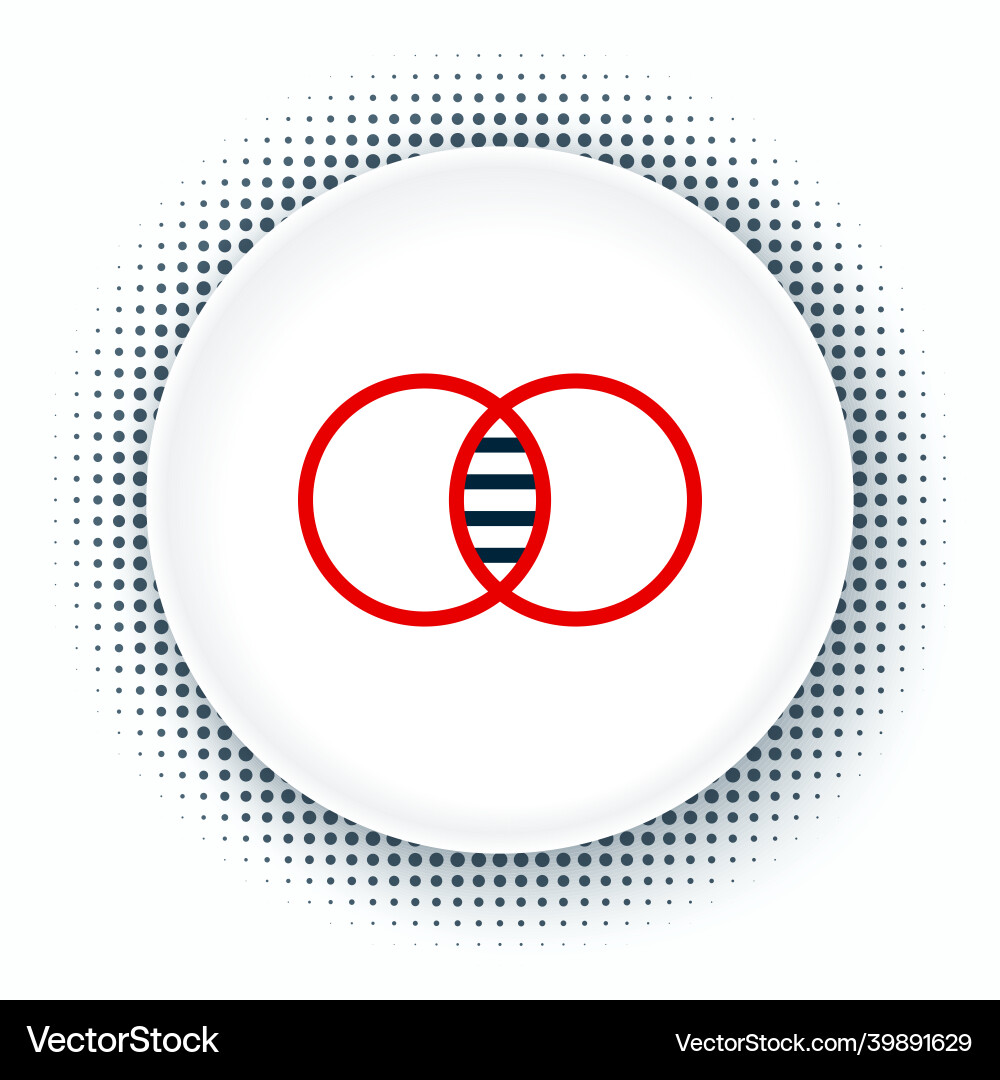 Line mathematics sets a and b icon isolated Line mathematics sets a and b icon isolated vector image