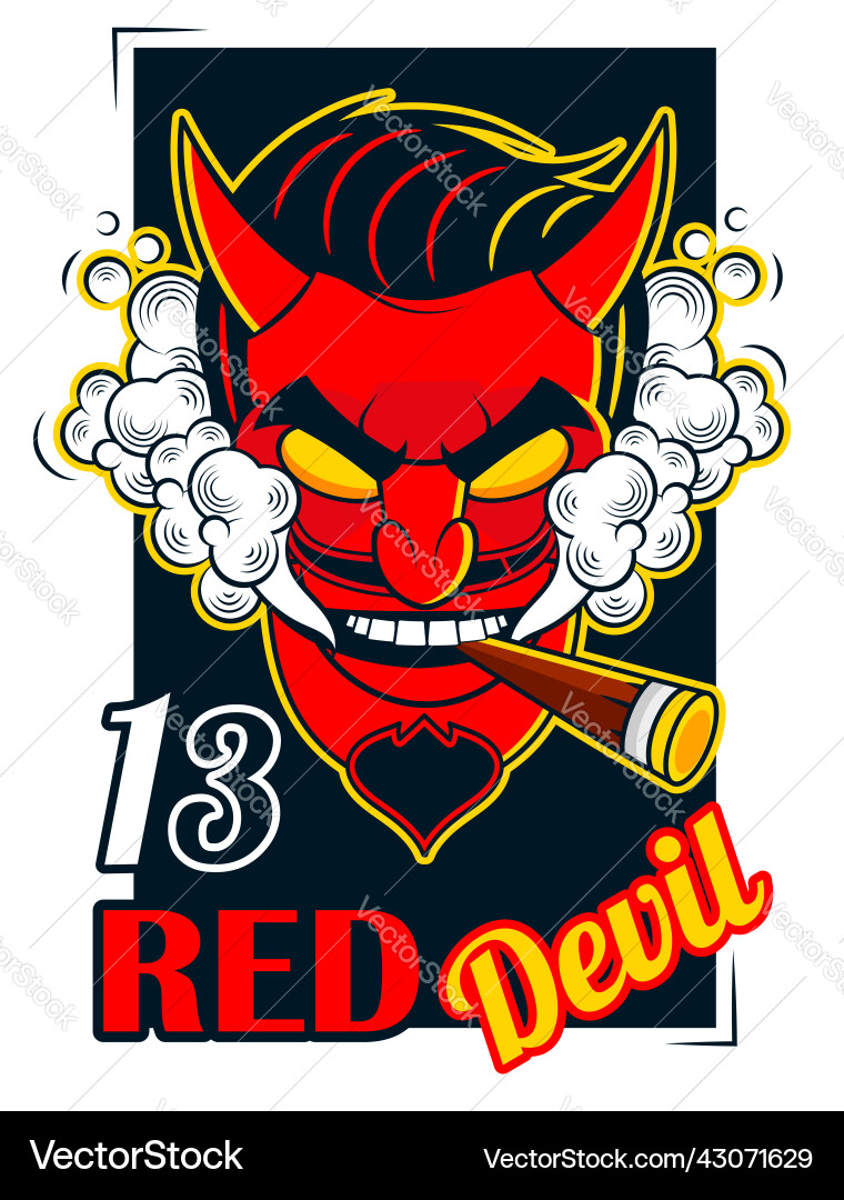 Rockabilly devil tattoo Rockabilly devil tattoo Vector Image