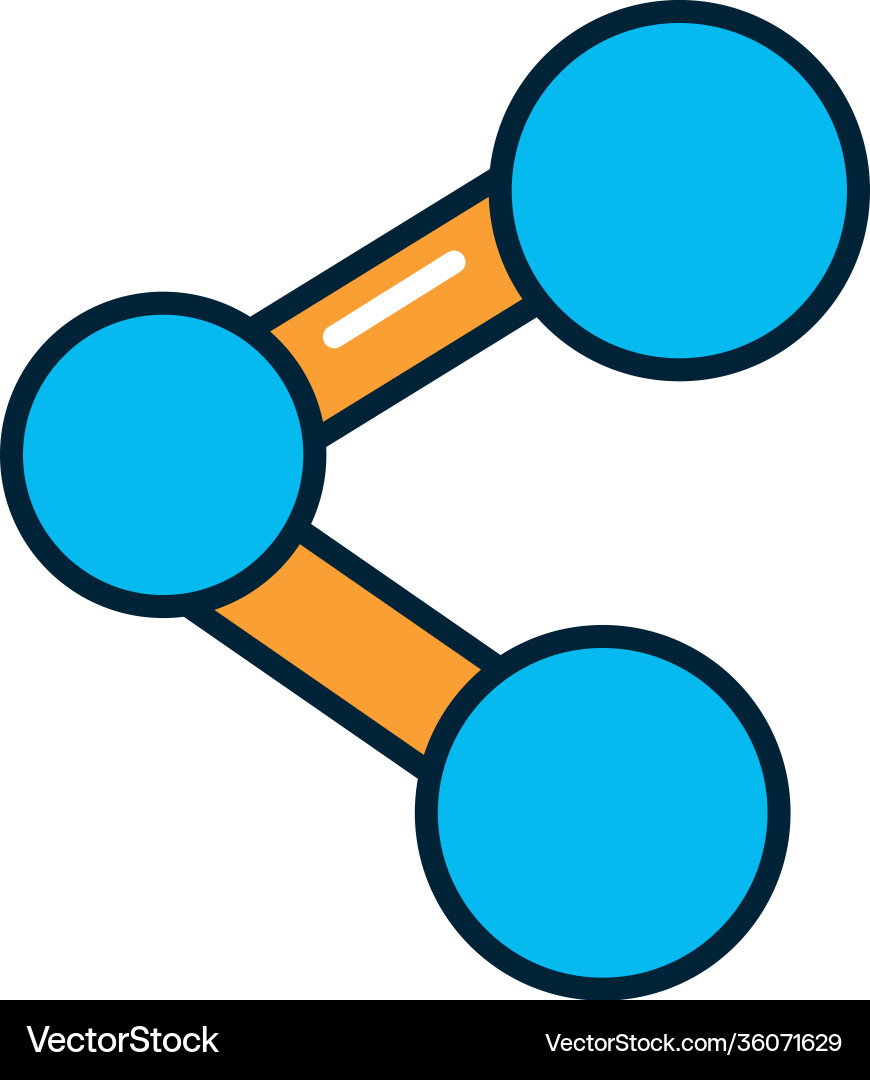 Share symbol icon line and fill style Vector Image