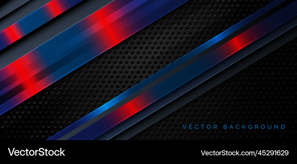 Template diagonal lines blue and red overlapping Template diagonal lines blue and red overlapping vector image