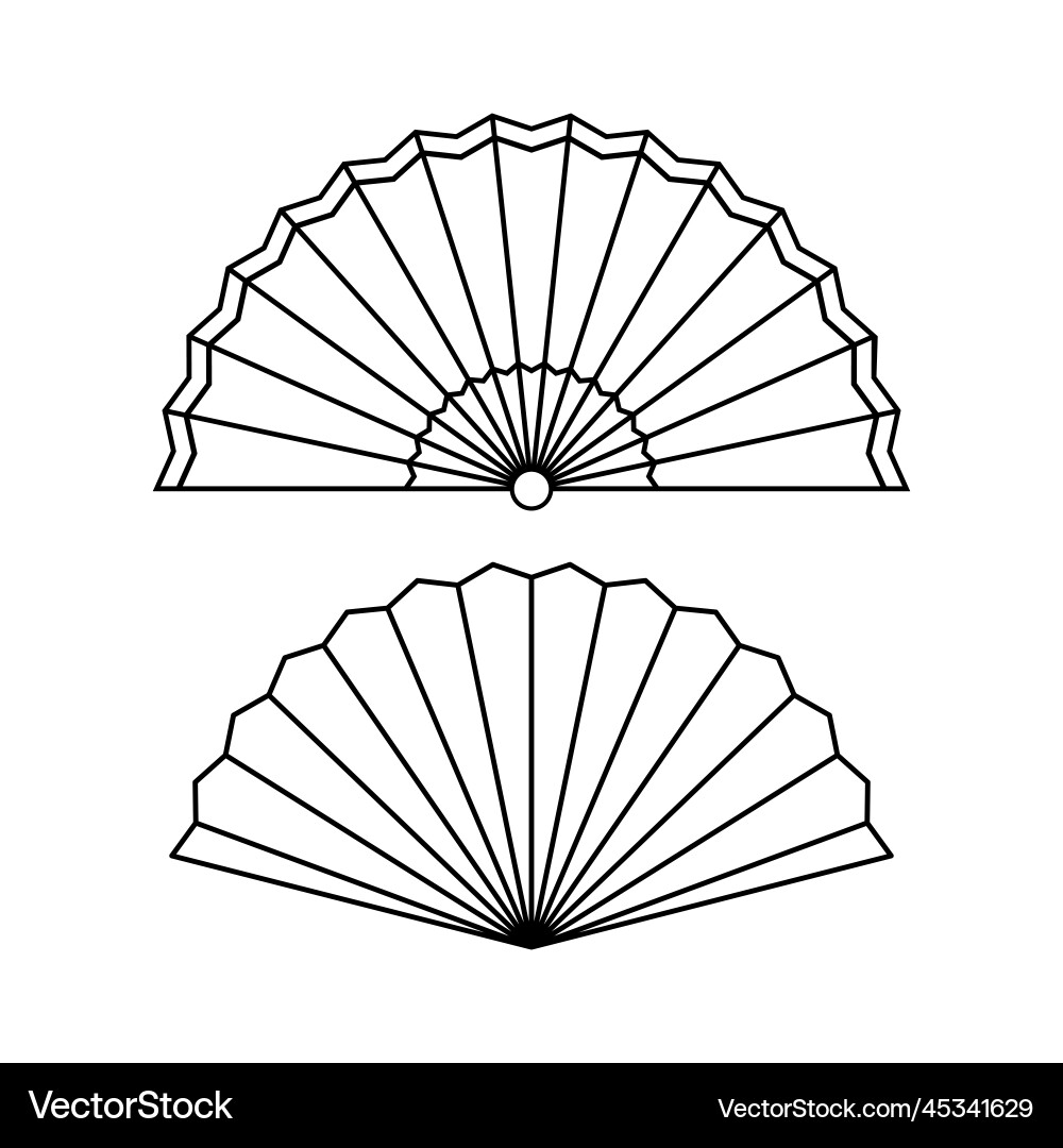 Traditional chinese fan – Royalty-Free Vector | VectorStock, image size:1000x1080
