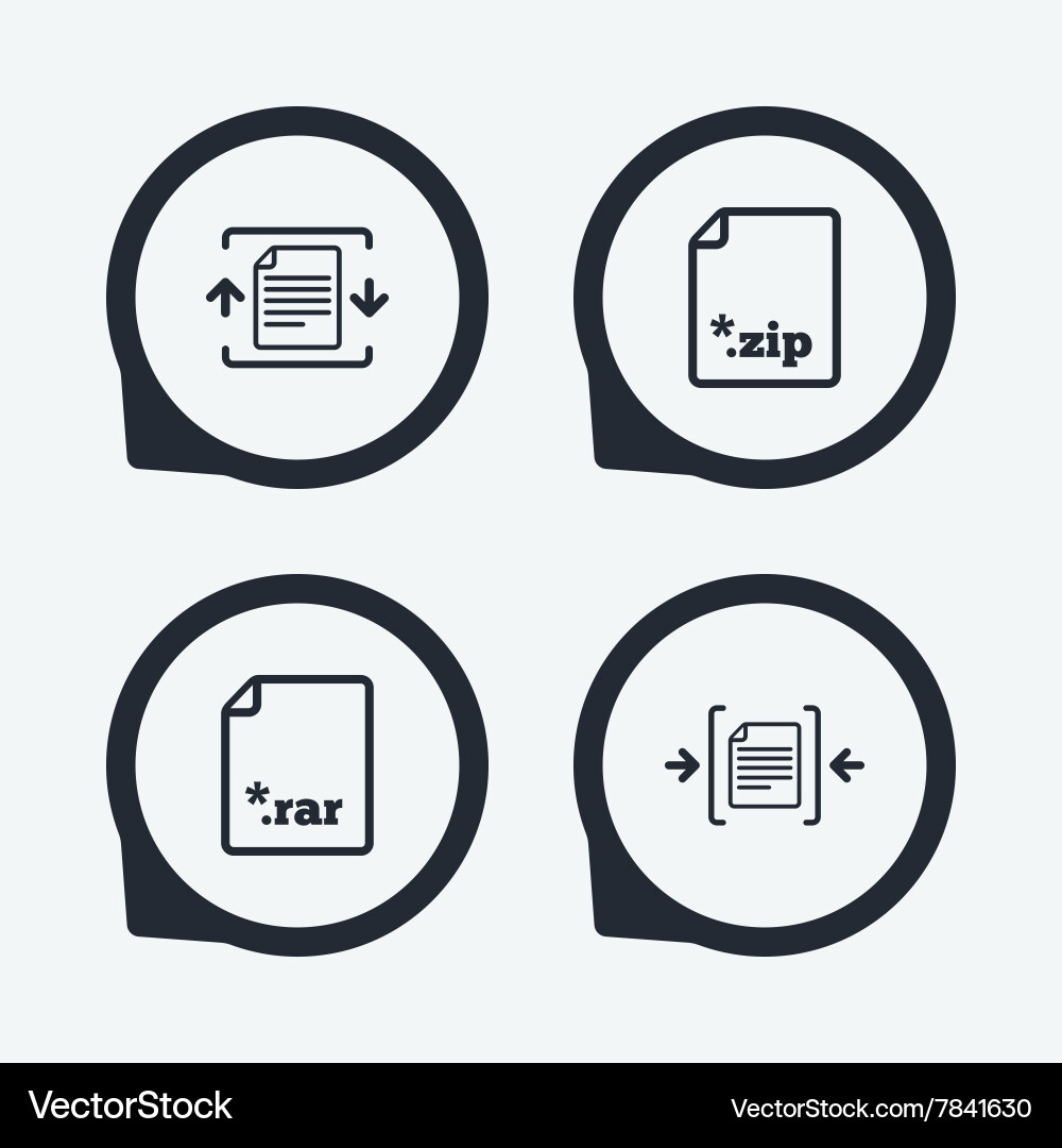 Archive file compressed zipped document Vector Image