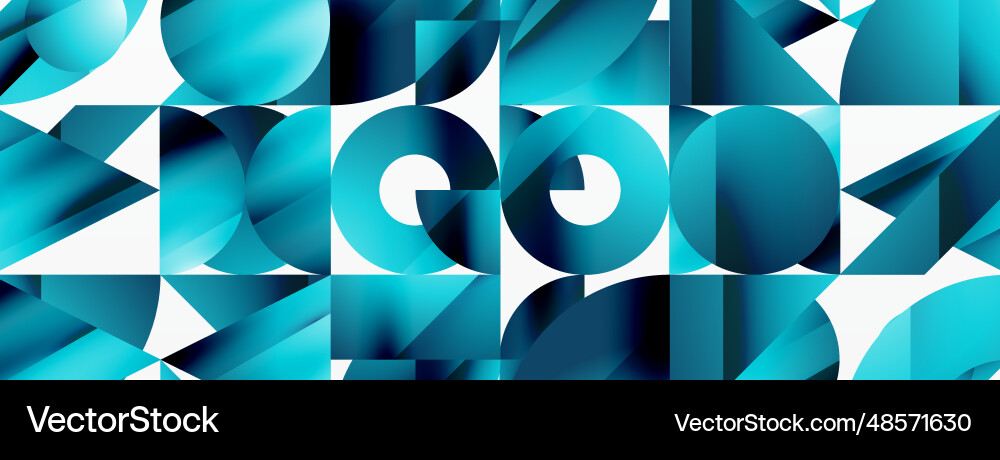 Assorted geometric shapes unite in a minimalistic Vector Image
