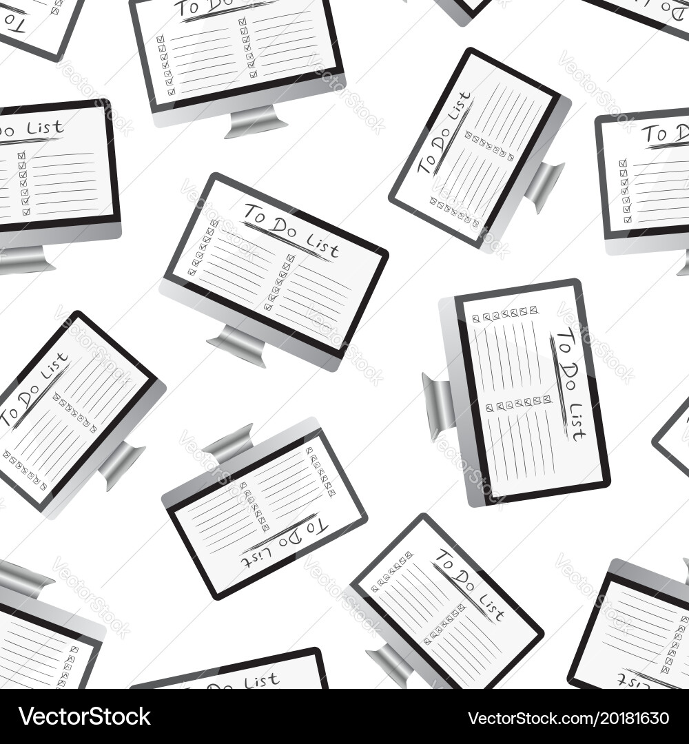 Businessman to do list checklist with computer Vector Image