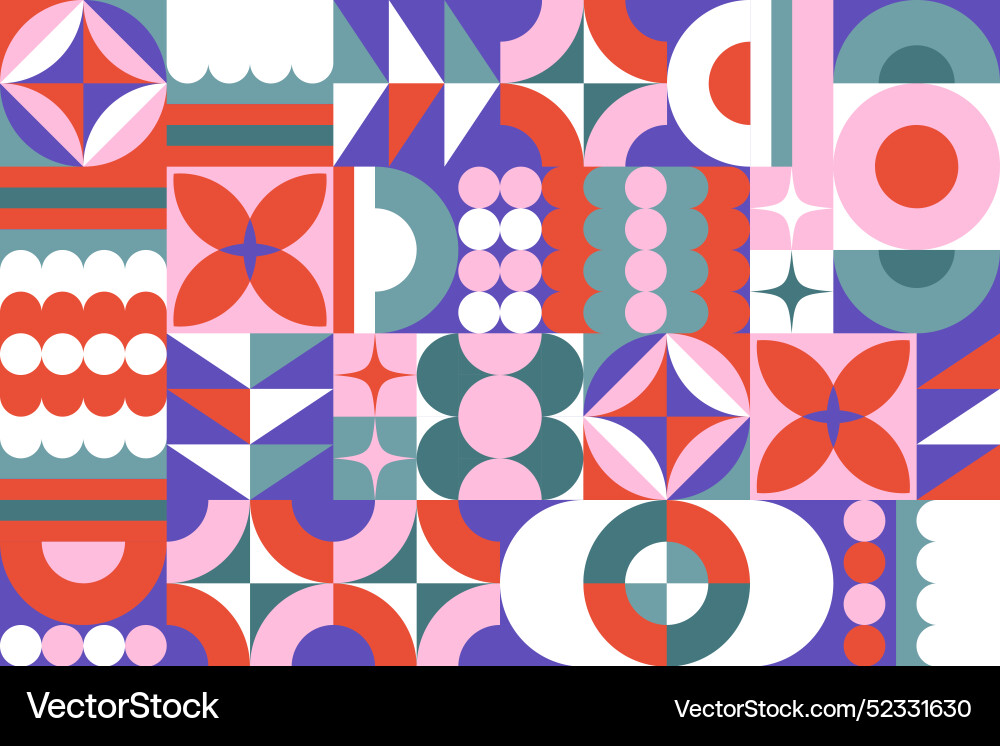 Flat design geometric pattern background Vector Image
