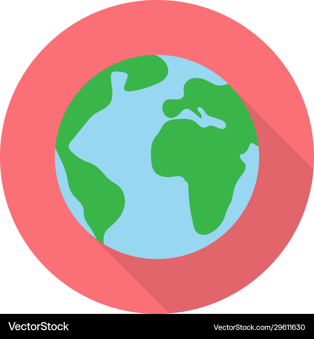 Flat earth icon Royalty Free Vector Image - VectorStock