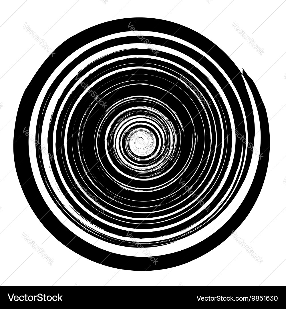 Grunge round pattern isolated on white background vector image