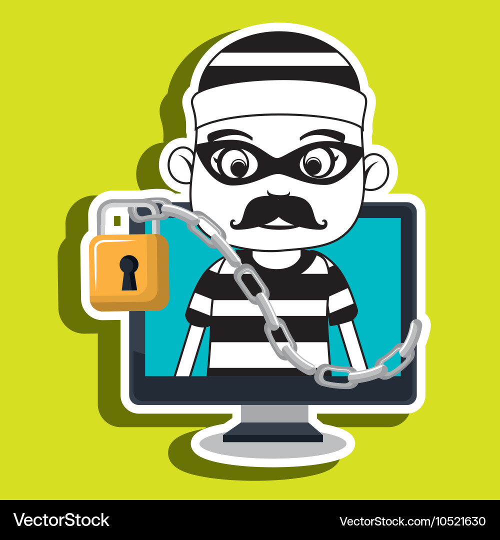 Hacker system protection icon vector image