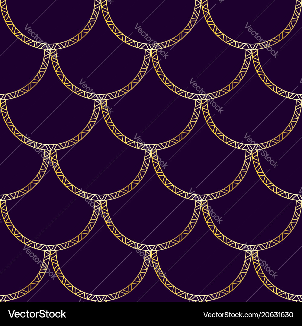 Mermaid Scale Texture Seamless Pattern Vector Image