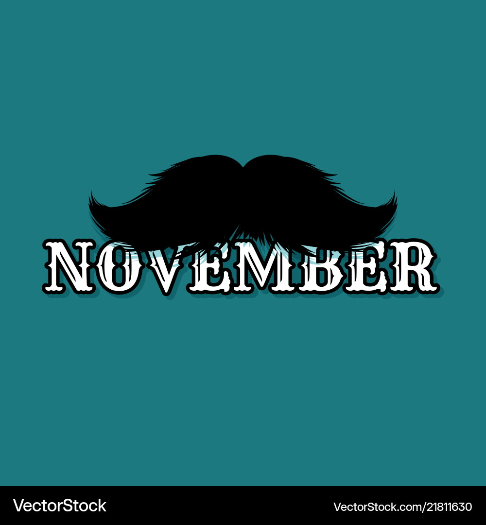 Moustaches blog post template for november – Royalty-Free Vector |  VectorStock, image size:1000x1080