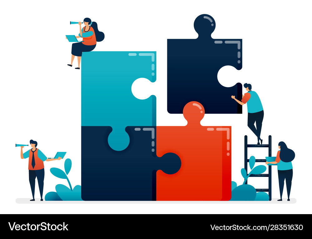 Practice collaboration and problem solving Practice collaboration and problem solving vector image