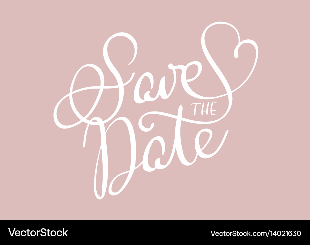 Save the date text on beige background vector image