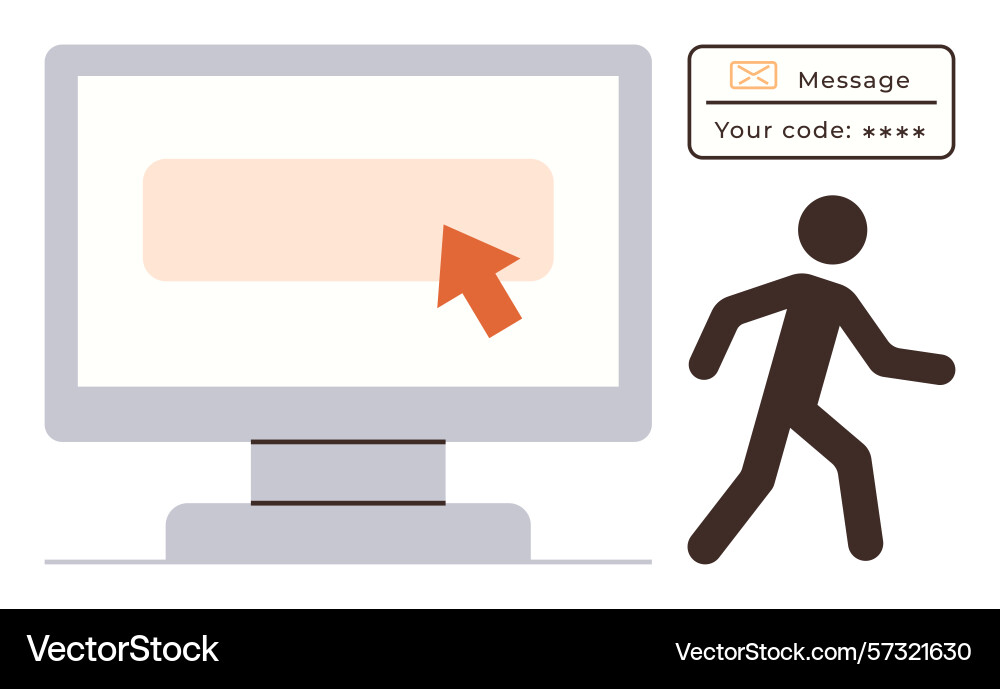 Secure code entry with user authentication Secure code entry with user authentication vector image