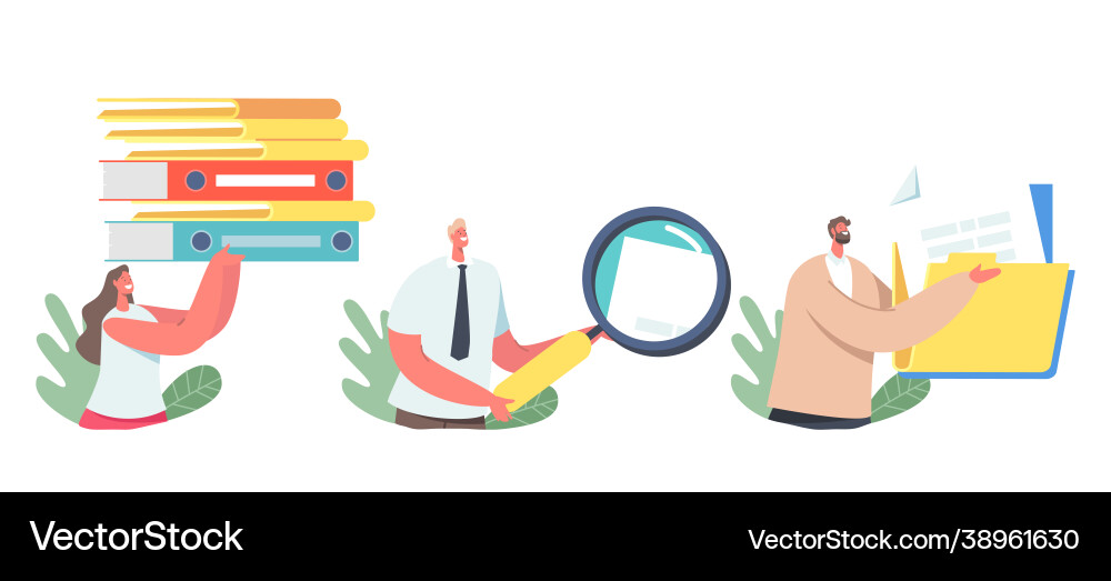 Set files organization document management Set files organization document management vector image