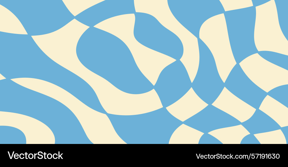 Twisted distorted checkered retro groovy pattern Twisted distorted checkered retro groovy pattern vector image