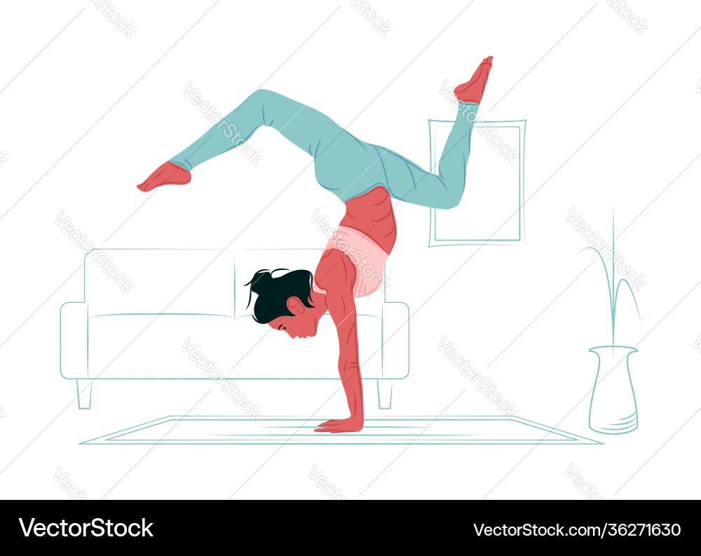 Yoga in shadow sharp lines style Yoga in shadow sharp lines style vector image