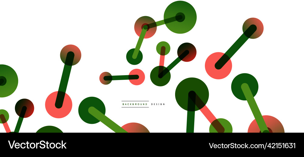 Abstract background round dots connected by lines Vector Image