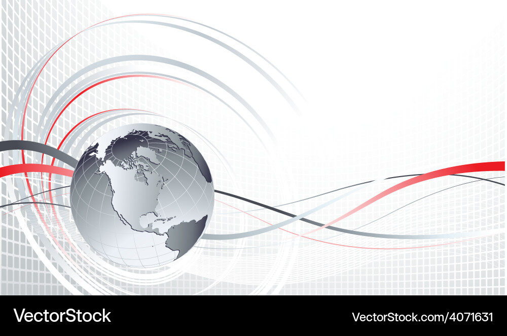 Abstract background with globe vector image