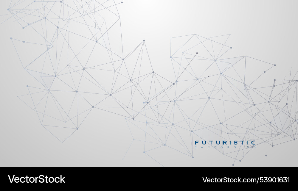 Abstract tech network connection dots and plexus Abstract tech network connection dots and plexus vector image