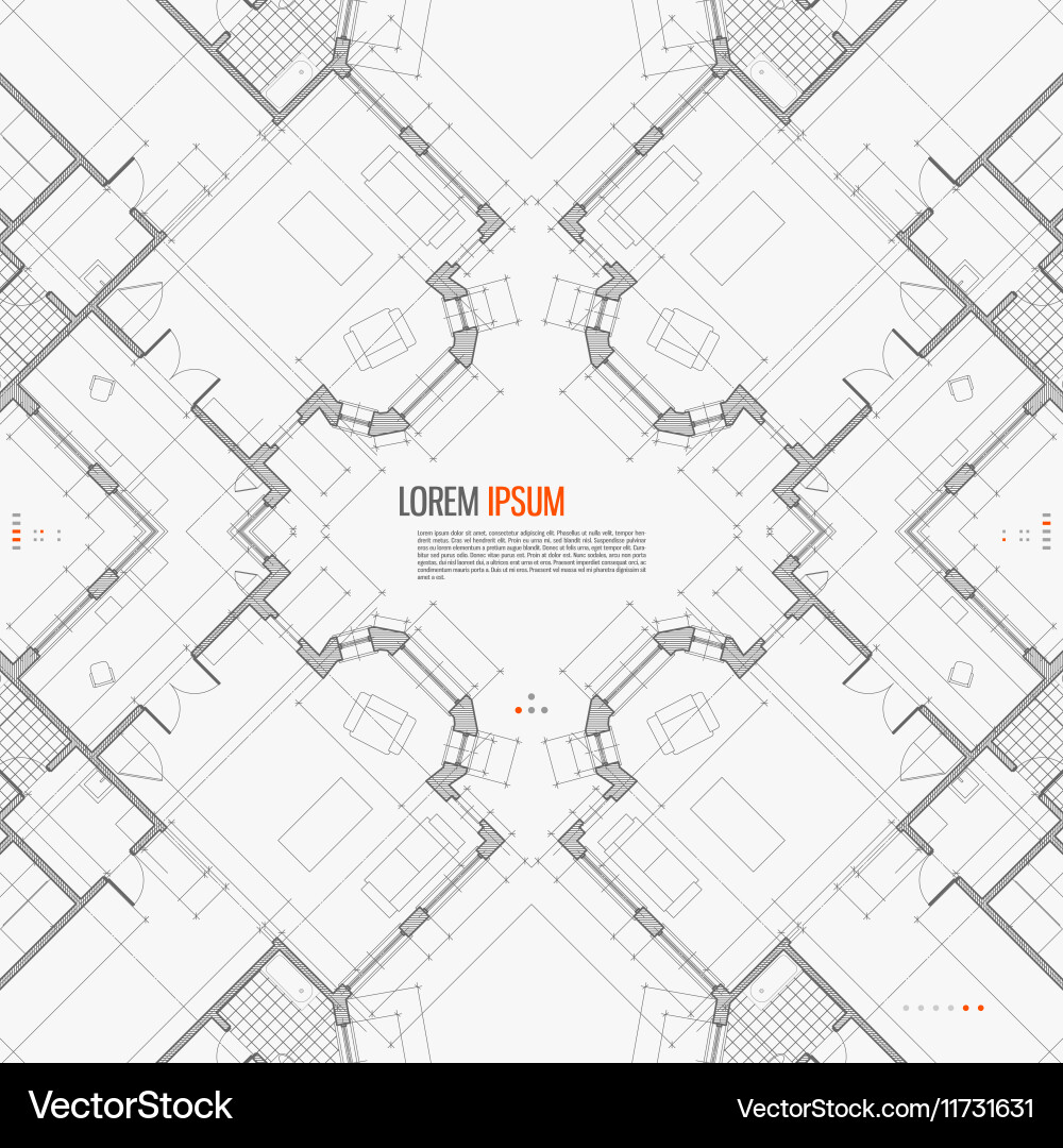 Architectural Blueprint Pattern vector image