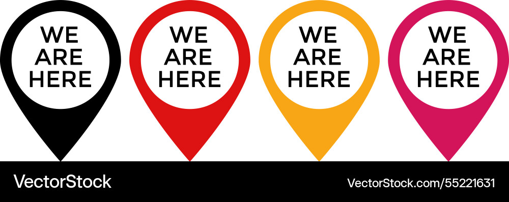 Bas location pin icon set map icons Vector Image