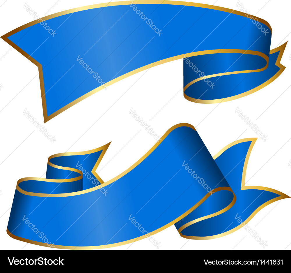 Blue ribbon Royalty Free Vector Image - VectorStock