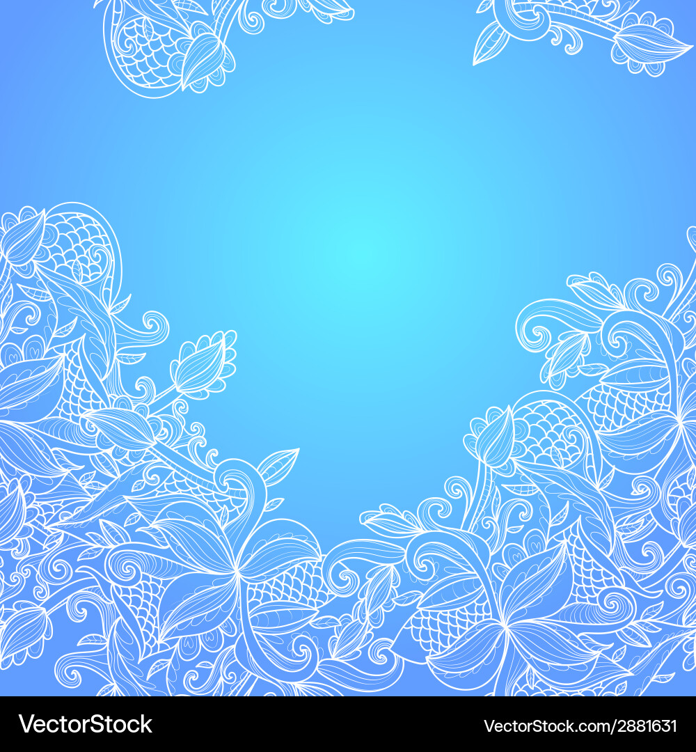 Border with abstract hand-drawn pattern vector image