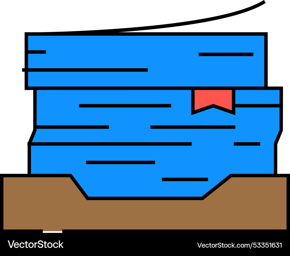 Document stack list icon color vector image