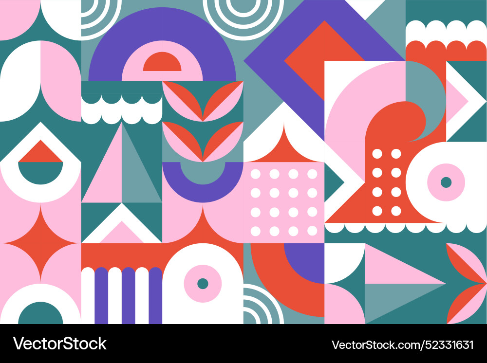 Flat design geometric pattern background Vector Image