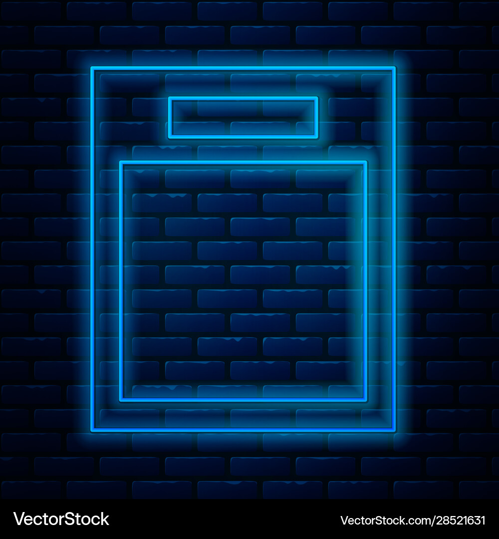 Glowing neon line empty form icon isolated Glowing neon line empty form icon isolated vector image