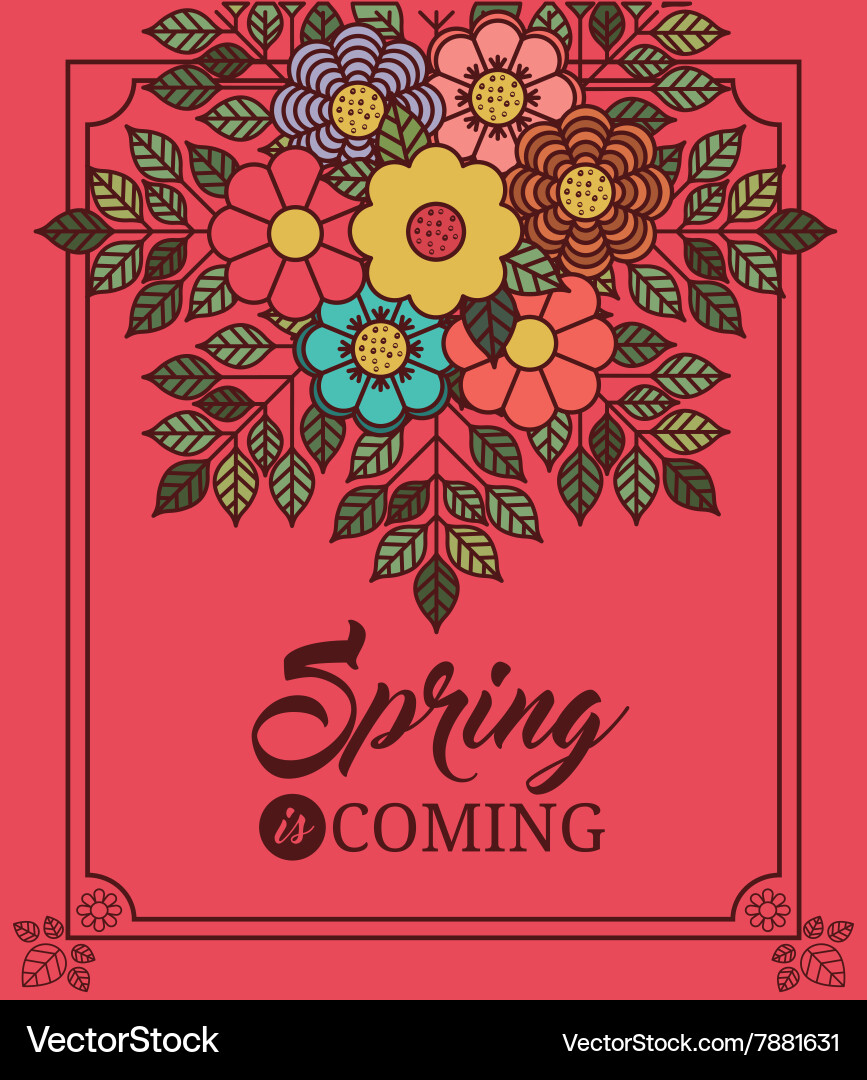 Hello spring design vector image